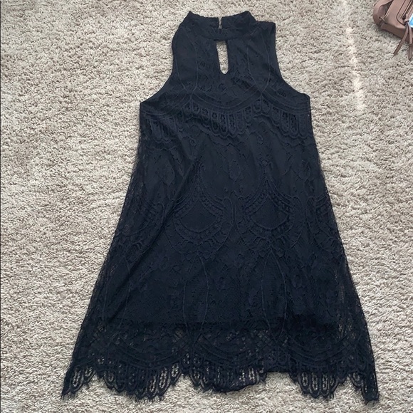 love, Fire Dresses & Skirts - [LOVE, FIRE] Black Lace Dress